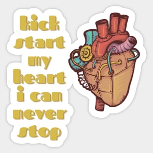 Kickstart My Steampunk Heart Sticker
